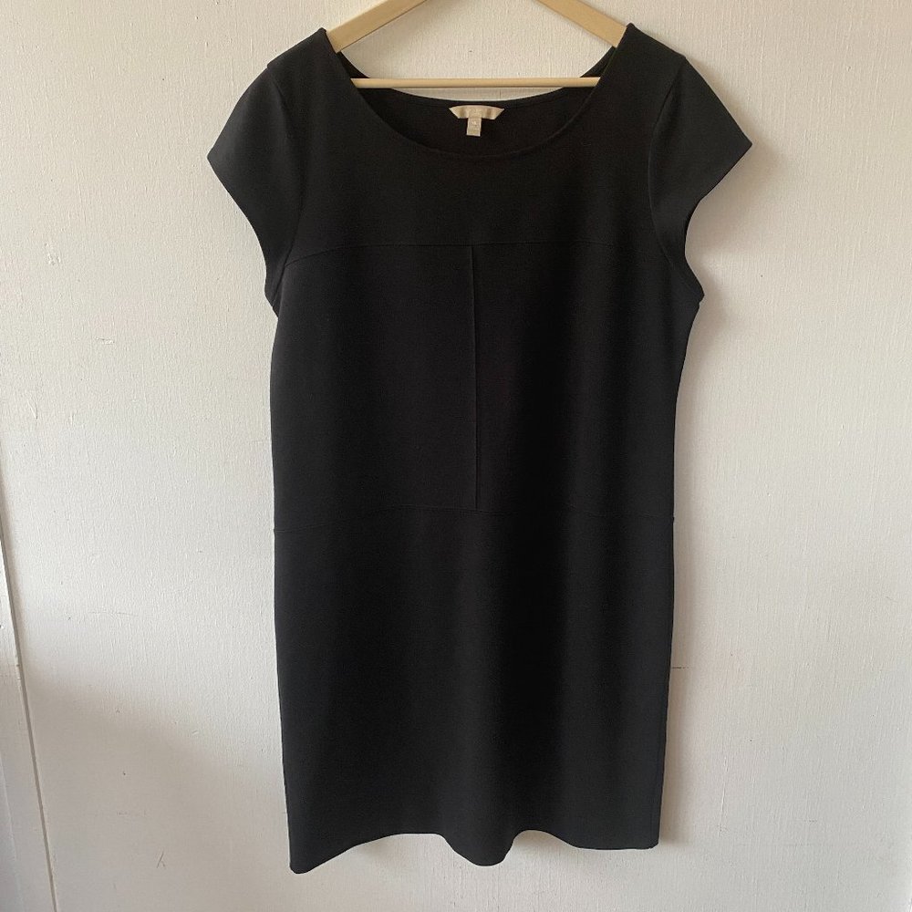 Banana Republic Factory Sheath Dress Women's Size XL Black Cap Sleeve LBD